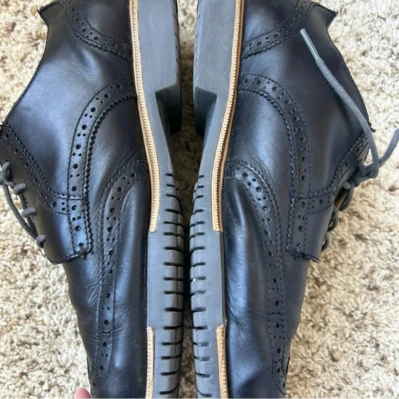 Men's Cole Haan Grand Wingtip Black Leather Oxford Size 10 - Picture 8 of 12